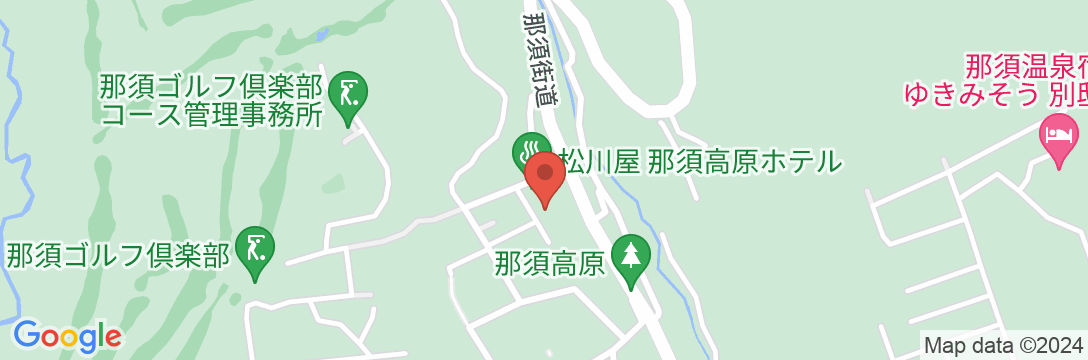 鹿の湯源泉かけ流しの宿 松川屋那須高原ホテルの地図