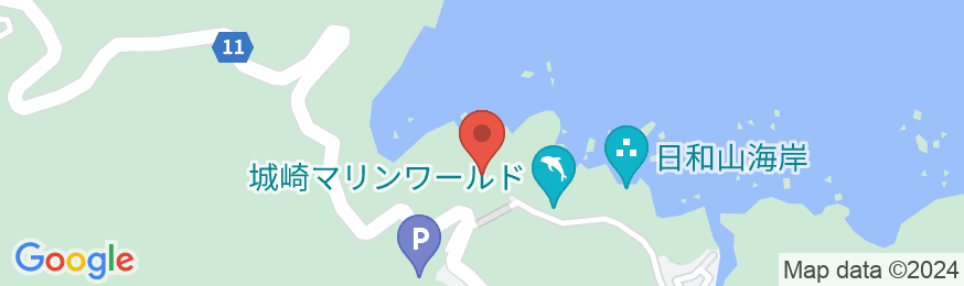 日和山温泉 ホテル 金波楼の地図