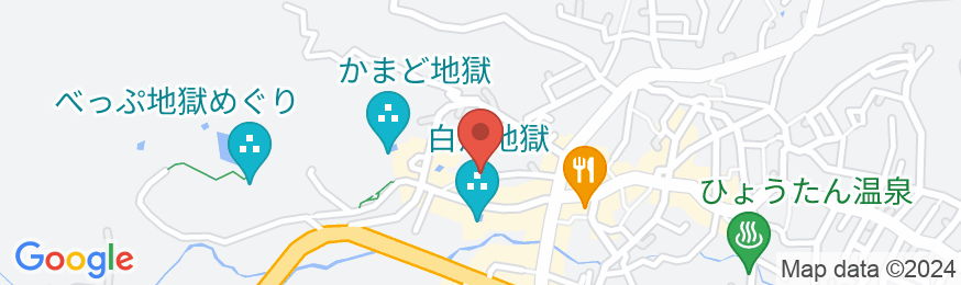 別府鉄輪温泉 旅館 喜楽<大分県>の地図