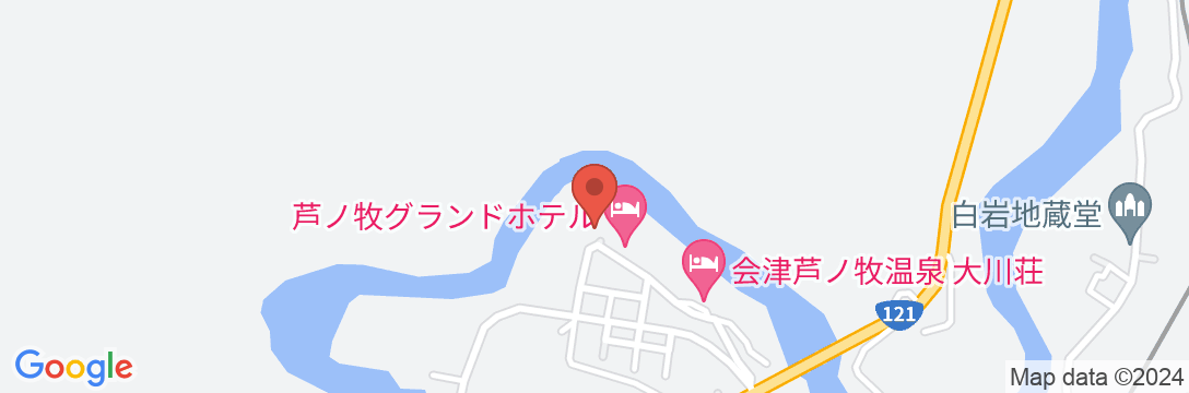 会津芦ノ牧温泉 渓流の宿 渓山の地図