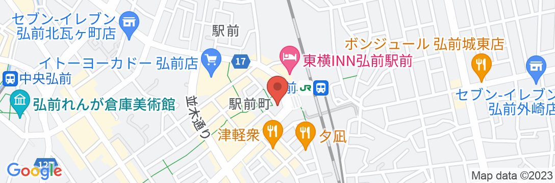ホテルルートイン 弘前駅前の地図