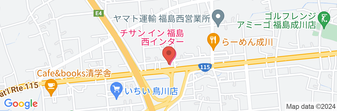 チサンイン福島西インターの地図