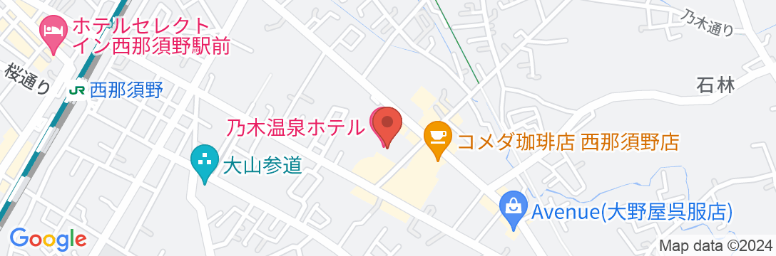 乃木温泉ホテルの地図