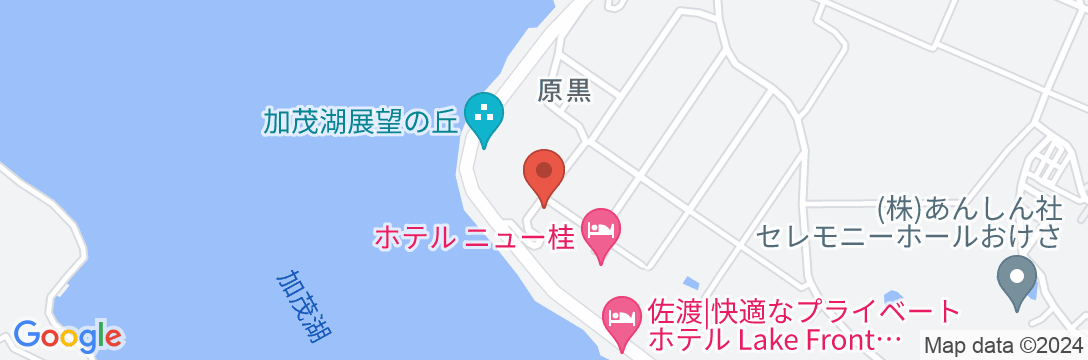 椎崎温泉 夕日と湖の宿 あおきや <佐渡島>の地図