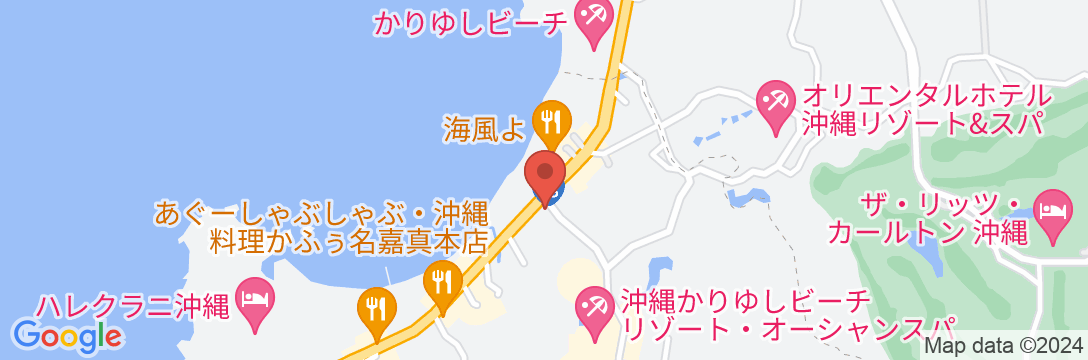 OKINAWA KARIYUSHI RESORT EXES ONNA(エグゼス恩納)の地図