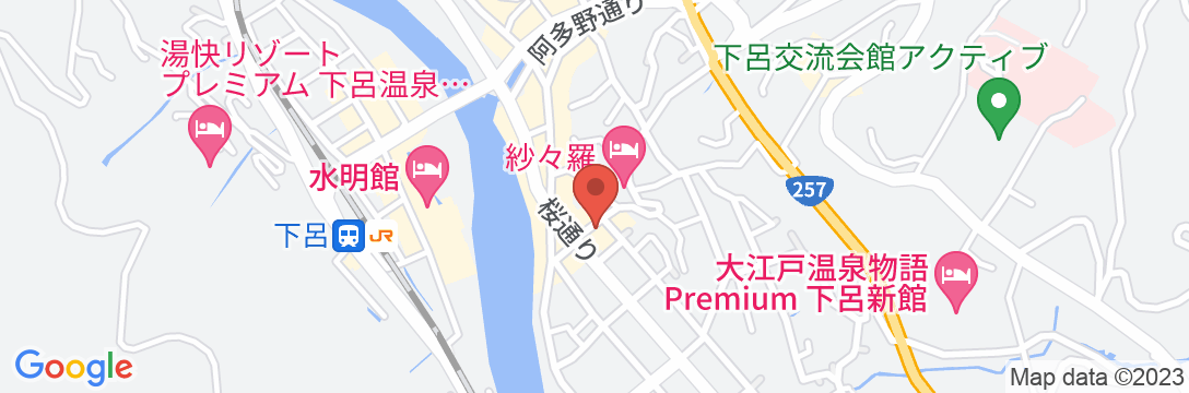 下呂温泉 木曽屋の地図