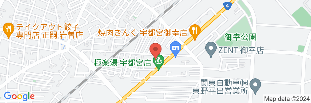 ホテルルートイン宇都宮御幸町-国道4号-の地図