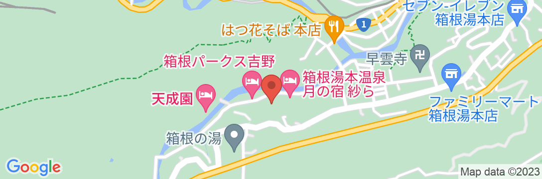 箱根湯本温泉 ホテル仙景の地図