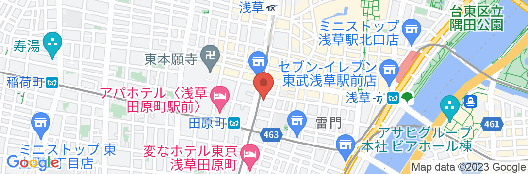 ホテルサンルート浅草の地図