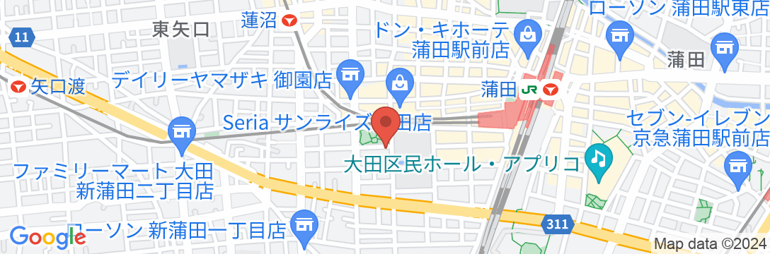 東横INN蒲田1の地図
