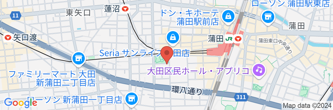 東横INN蒲田1の地図