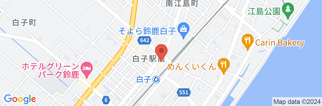 白子ストーリアホテル 〜鈴鹿市・白子駅前〜の地図
