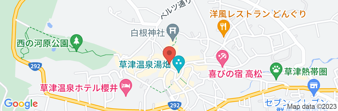 草津温泉 奈良屋の地図
