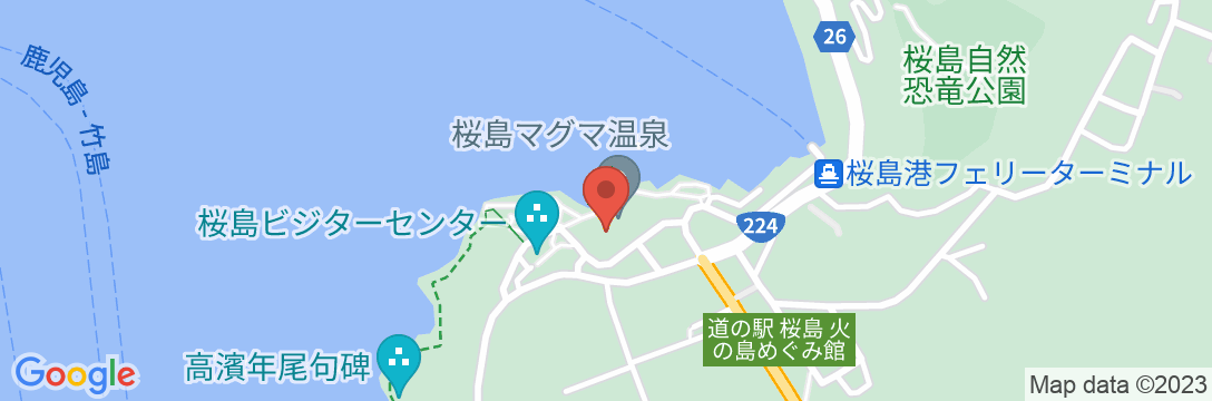桜島マグマ温泉 国民宿舎 レインボー桜島の地図