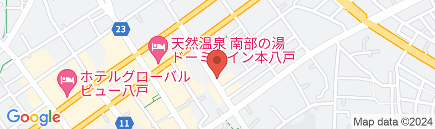 天然温泉 三社の湯 スーパーホテル八戸天然温泉の地図