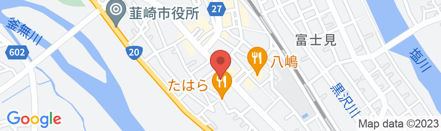甲州街道 韮崎宿 清水屋旅館の地図