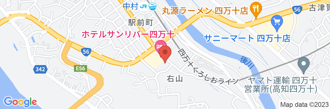 薬湯風呂 ホテルクラウンヒルズ中村(BBHホテルグループ)の地図