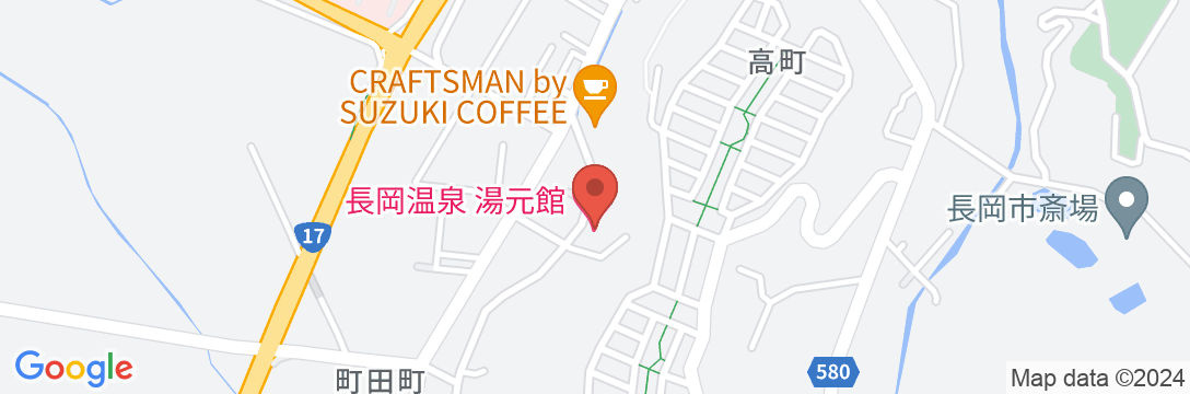 長岡温泉 湯元館の地図