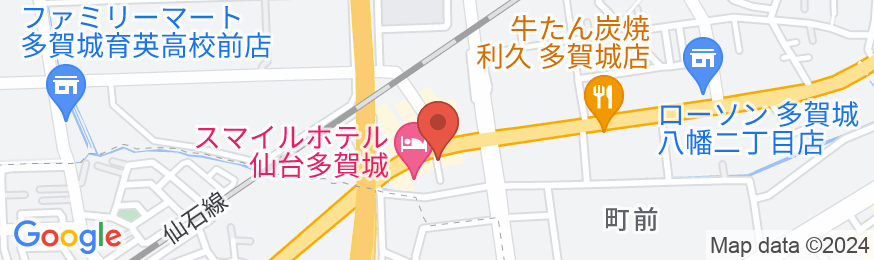 ホテルルートイン仙台港北インターの地図