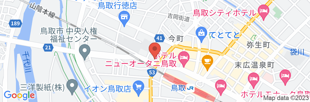 天然温泉 因幡の湯 スーパーホテル鳥取駅北口の地図