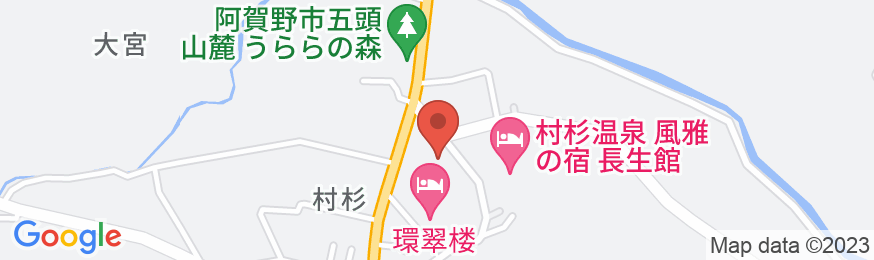 五頭温泉郷 村杉温泉 川上屋旅館の地図