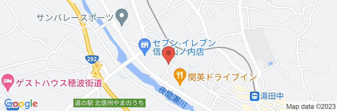 湯田中温泉 白雲楼旅館の地図