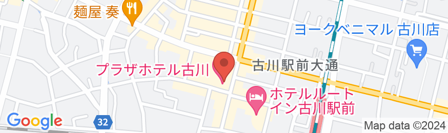 プラザホテル 古川の地図