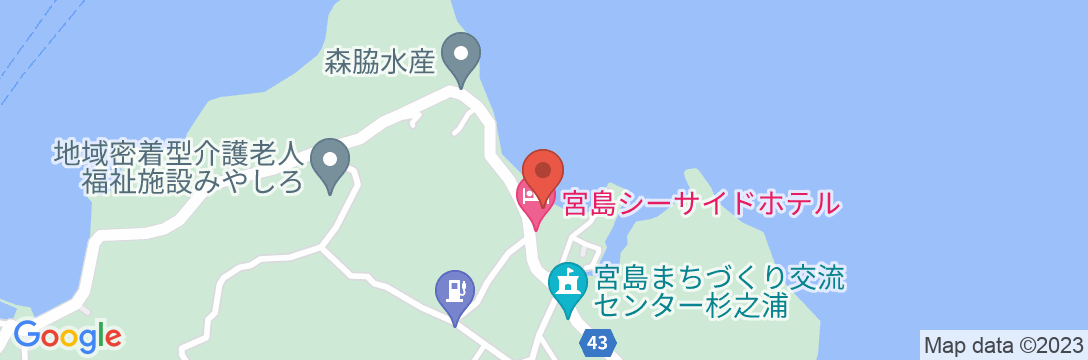 宮島シーサイドホテルの地図