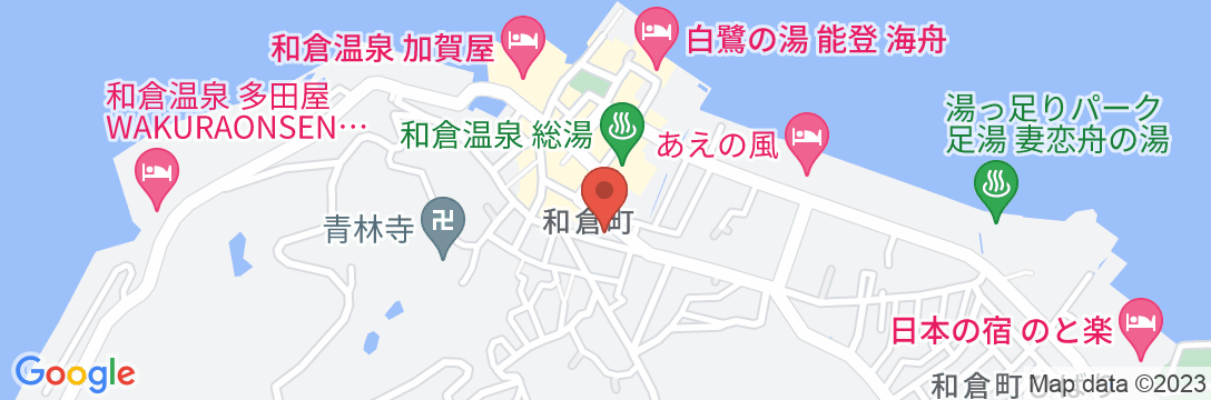和倉温泉 花ごよみの地図