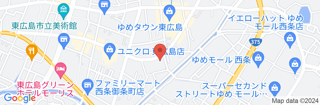 備長炭の湯 ホテル東広島ヒルズ西条インター(BBHホテルグループ)の地図