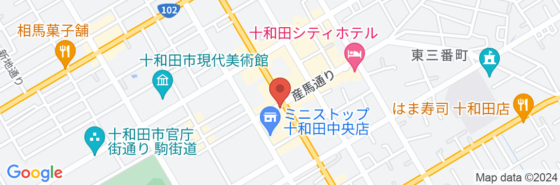 天然温泉 奥入瀬の湯 スーパーホテル十和田天然温泉の地図
