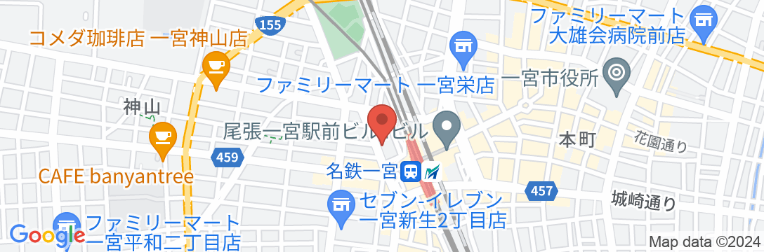 ホテルルートイン一宮駅前の地図