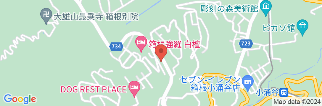 箱根料理宿 弓庵の地図