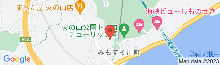 関門の宿 源平荘の地図