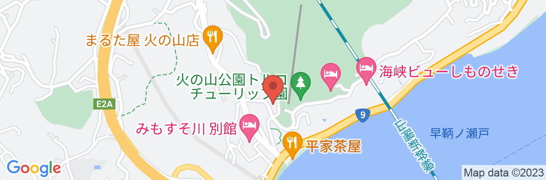 関門の宿 源平荘の地図