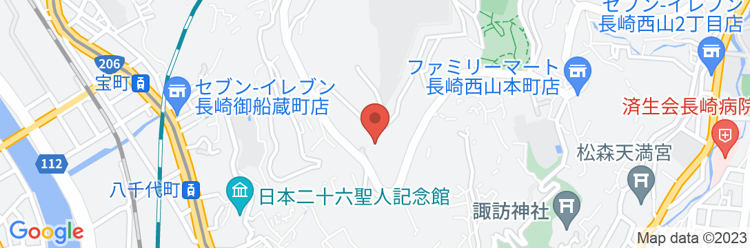 長崎にっしょうかんの地図