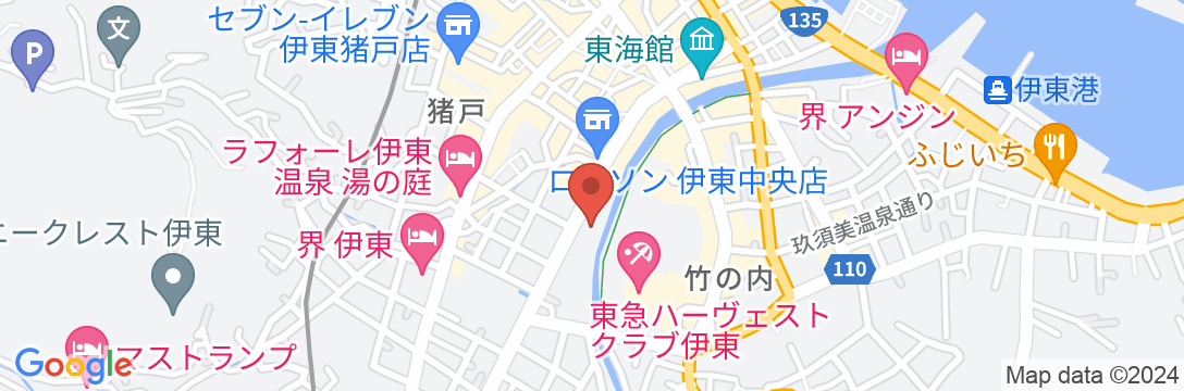 くつろぎ日和 伊東遊季亭の地図