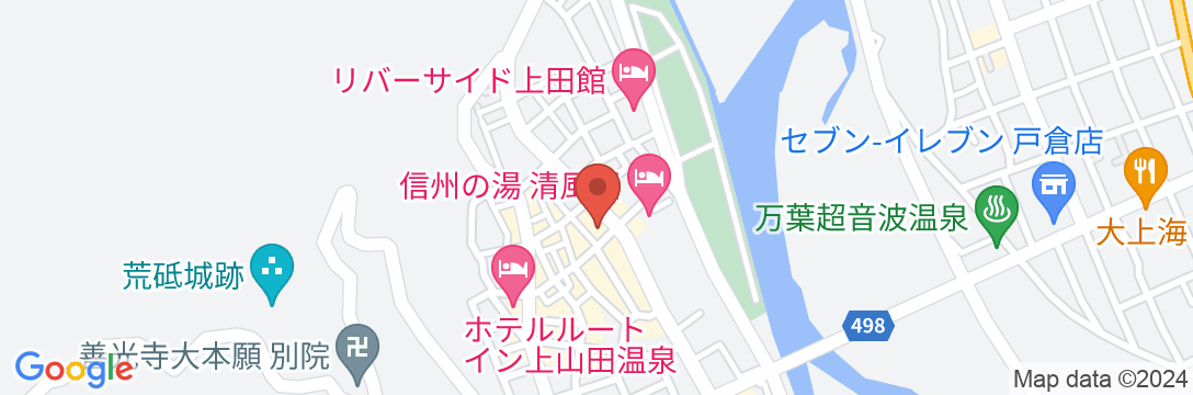戸倉上山田温泉 湯元 上山田ホテルの地図