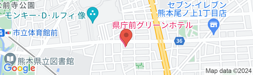 熊本県庁前グリーンホテルの地図