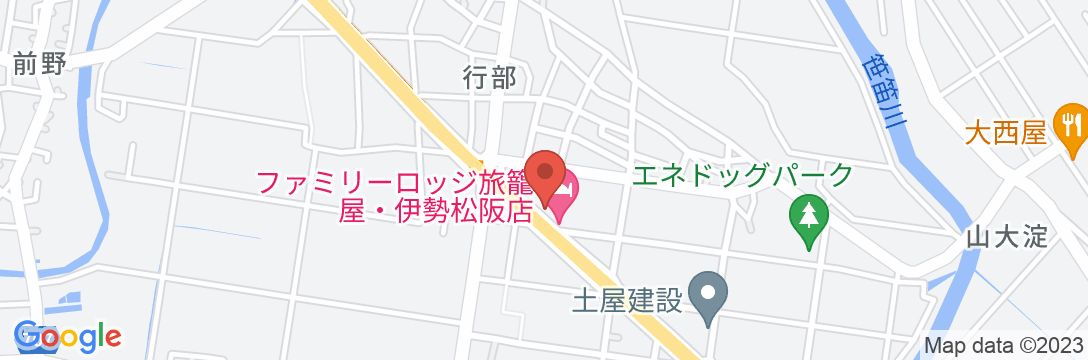 ファミリーロッジ旅籠屋・伊勢松阪店の地図