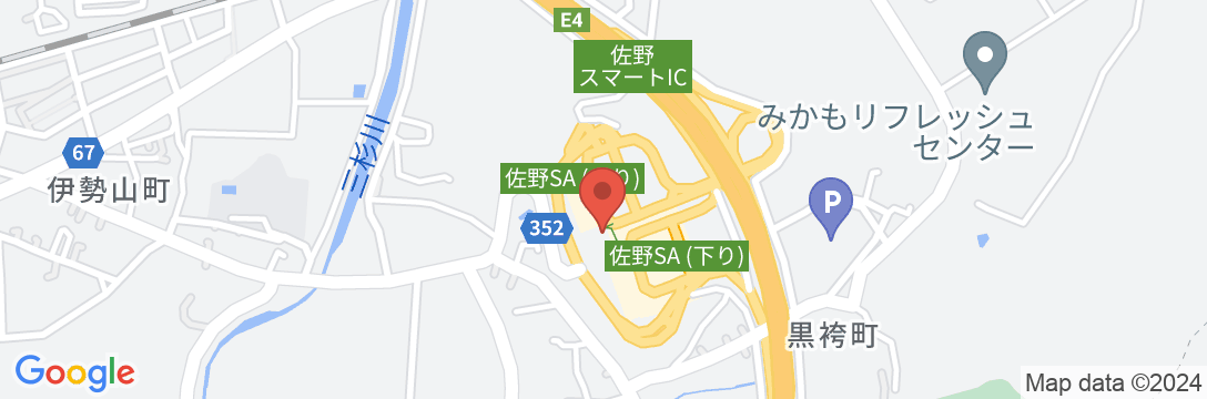 ファミリーロッジ旅籠屋・佐野SA店(EーNEXCO LODGE 佐野SA店)の地図