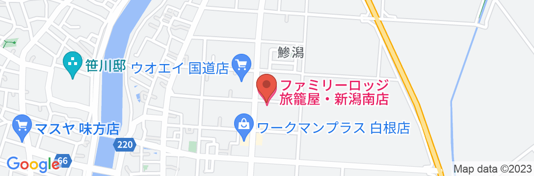 ファミリーロッジ旅籠屋・新潟南店の地図