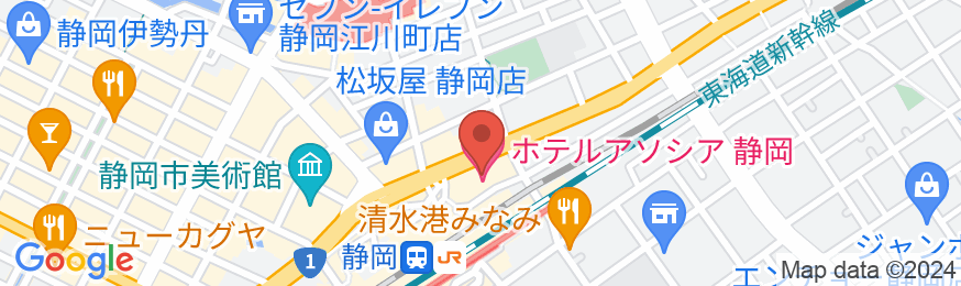 ホテルアソシア静岡の地図