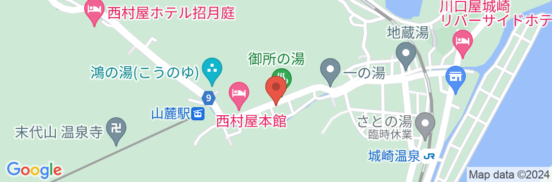 城崎温泉 泉都の地図