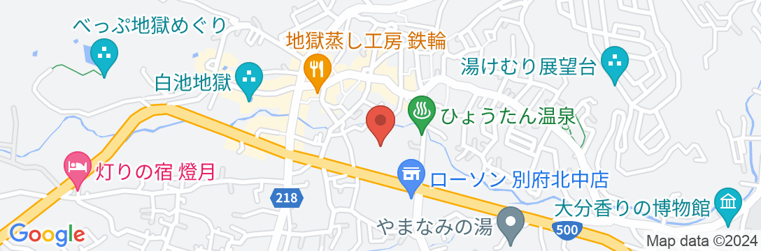湯快リゾートプレミアム 別府鉄輪温泉 ホテル風月の地図