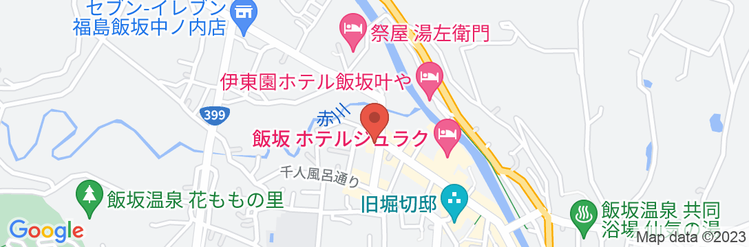 飯坂温泉 旅館翠月の地図