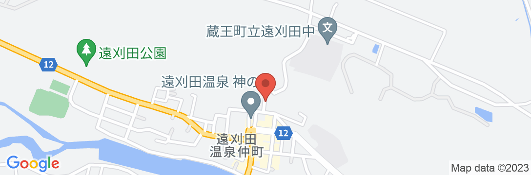 遠刈田温泉 かっぱの宿 旅館三治郎の地図