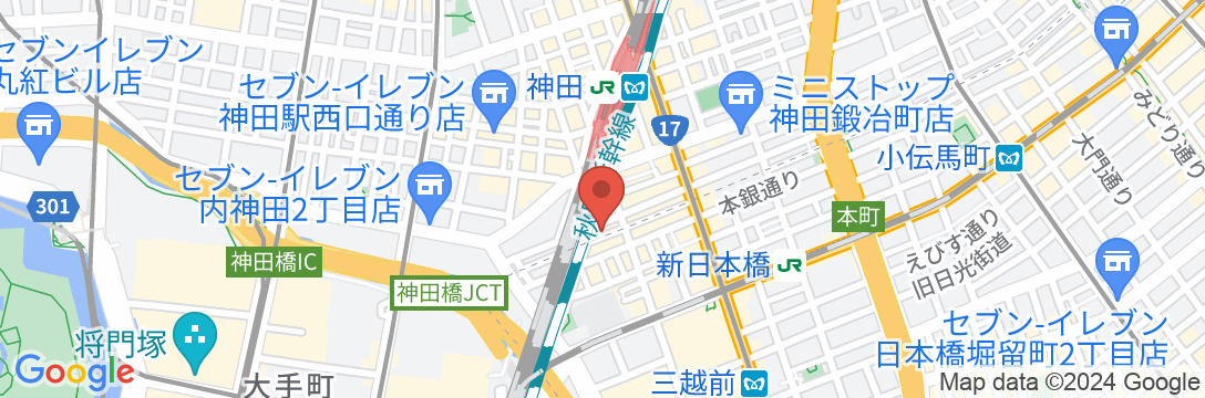神田ステーションホテルの地図