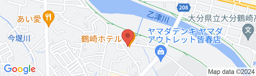 天然温泉 源泉かけ流しの宿 鶴崎ホテル(BBHホテルグループ)の地図