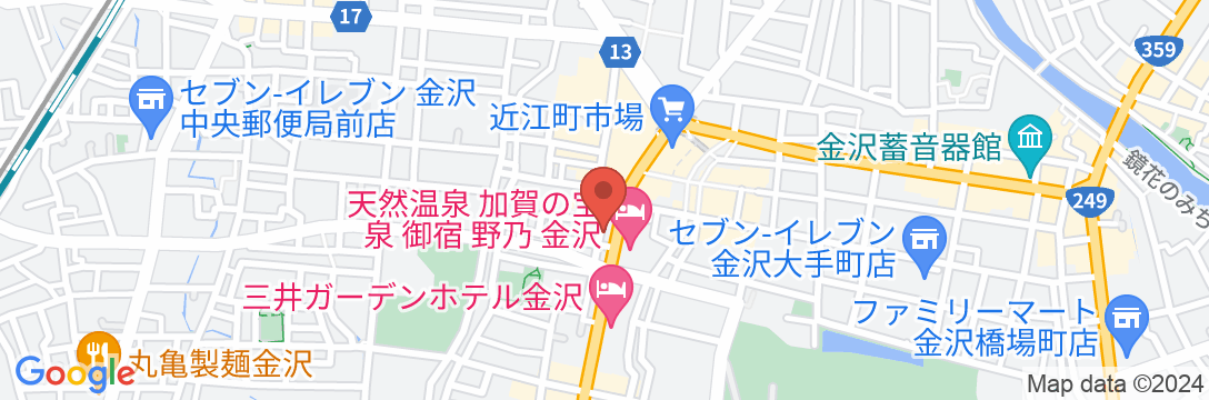 ホテルリソルトリニティ金沢の地図